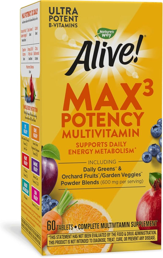 Nature's Way Alive! Max3 Potency Multivitamin, 60 Tablets