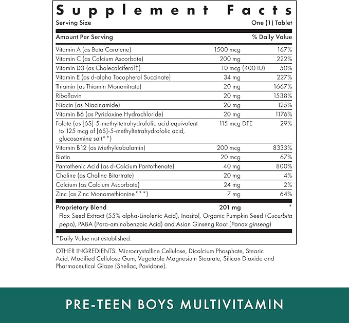 MICHAEL'S Health Naturopathic Programs Pre-Teen Boys 60 Vegetarian 60 Servings