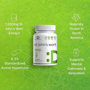 DEAL SUPPLEMENT St. John's Wort Extract 1000mg 240* Capsules, 3000mcg Active