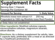 Bronson Rhodiola Rosea Vegetarian Capsules 60 Count
