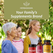 HERBAMAMA Black Elderberry Drops 42-Day Supply.