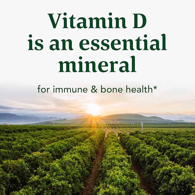 MegaFood Vitamin D3 5000 IU (125 mcg) D3 K2, K2, Supports 60 Mini 60 Servings