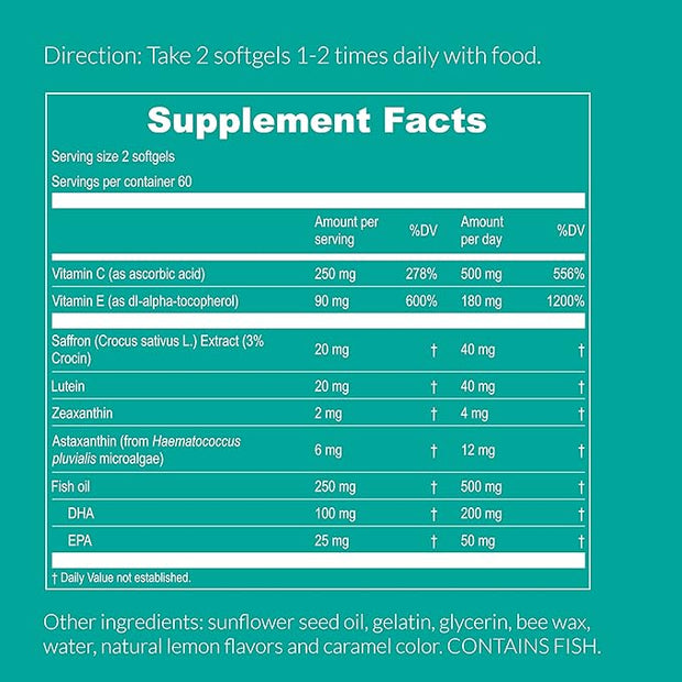 UpNourish AREDS 2+ 120 softgels