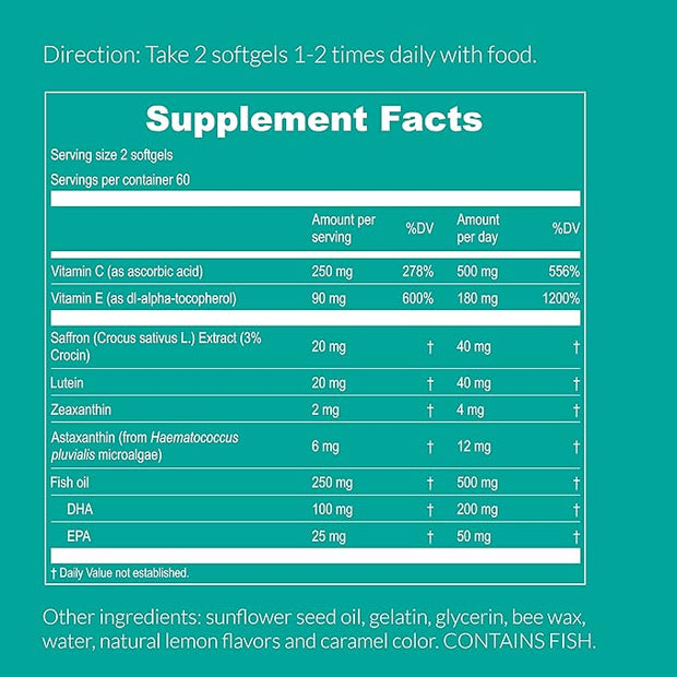 UpNourish AREDS 2+ 120 softgels
