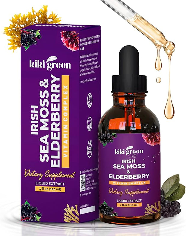 Liquid Irish Sea Moss + Elderberry Drops 2 Fl