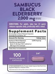 Nature's Truth Black Elderberry Capsules 100 Count