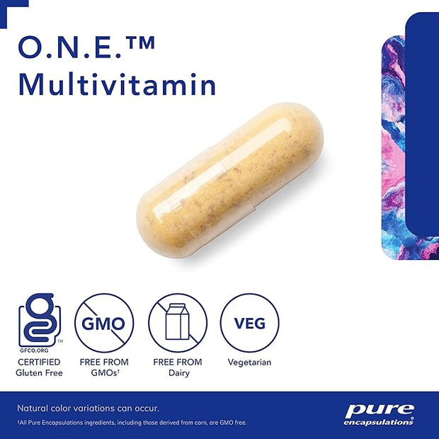 Pure Encapsulations O.N.E. Multivitamin CoQ10, and 30 Capsules