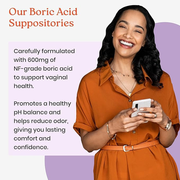 NewLife Naturals - Boric Acid Suppositories 600mg - 30 Capsules