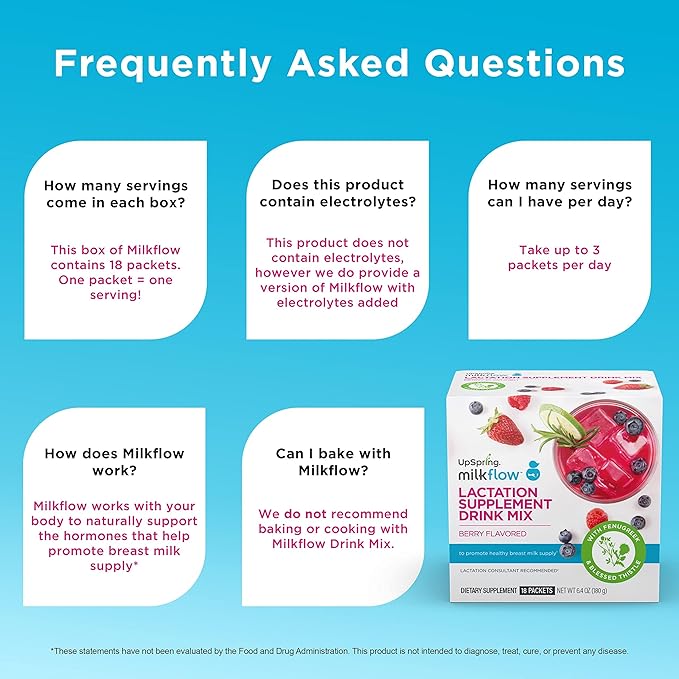 UpSpring Milkflow Lactation Supplement Drink Mix 18 Servings