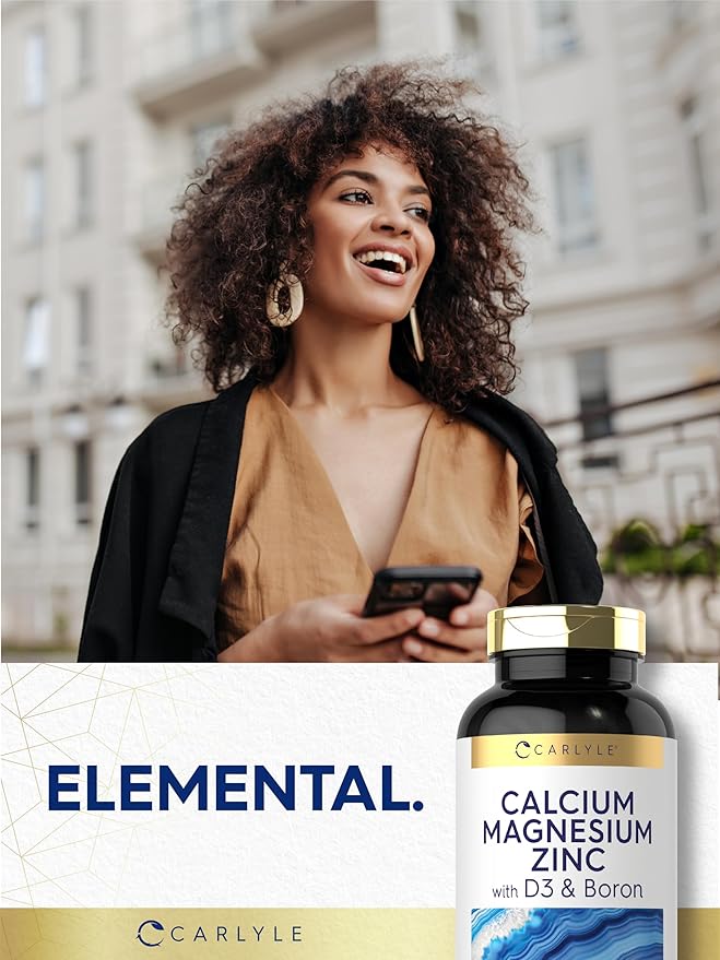 Carlyle Calcium Magnesium Zinc with Vitamin D3 and 300 Caplets