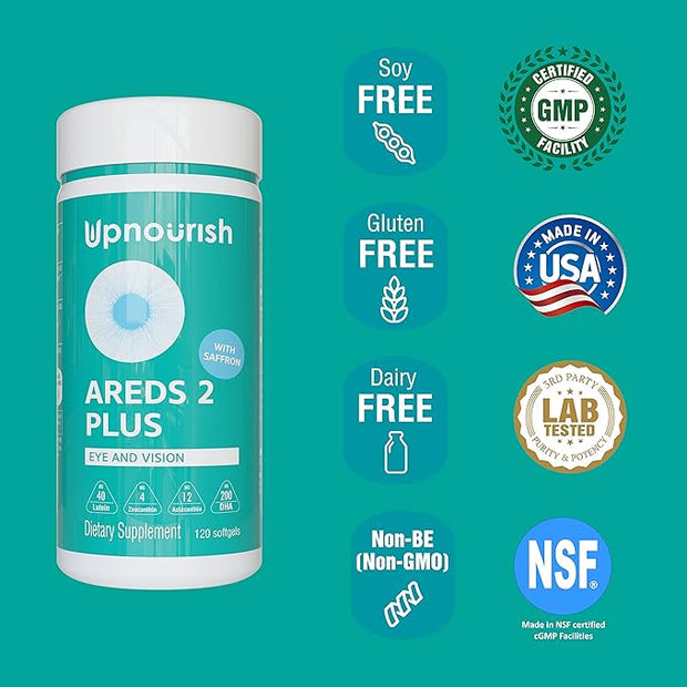 UpNourish AREDS 2+ 120 softgels