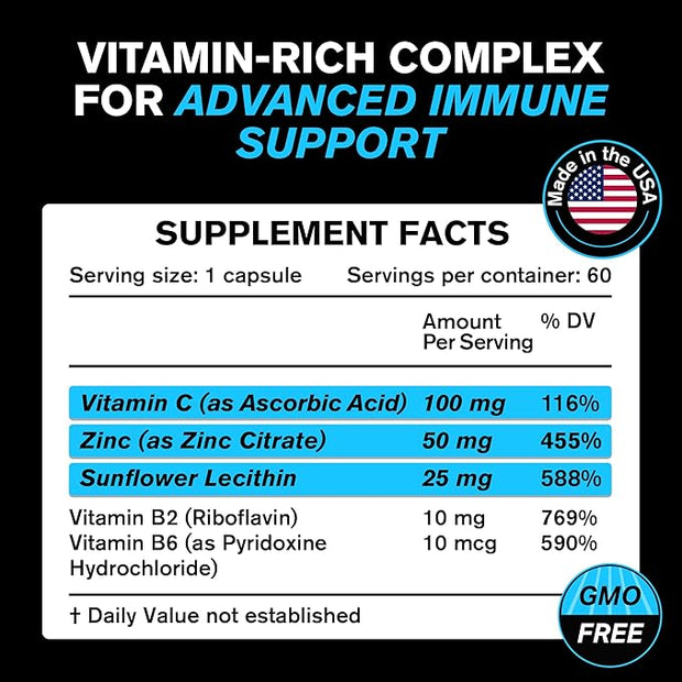 Premium Zinc Citrate 50 mg Supplement, 2-Pack Value 120 Capsules