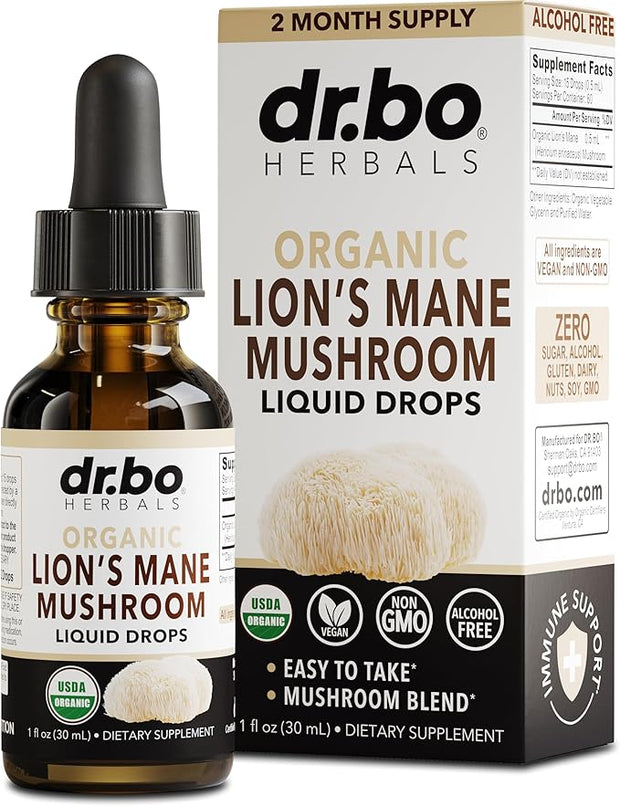 Lions Mane Mushroom Supplement Drops 1oz