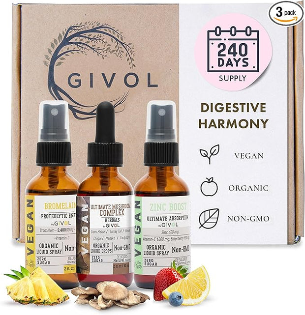 Digestive Harmony Bundle LIQUID Vitamin Trio 2 Fl 240 Days