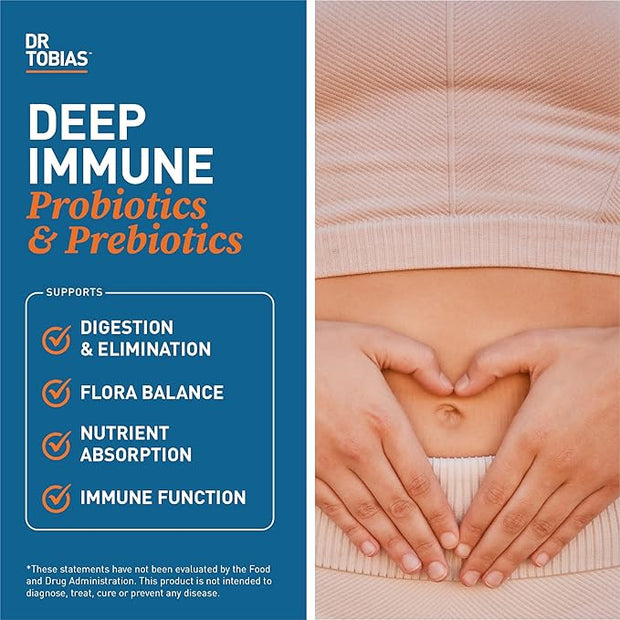 Dr. Tobias Deep Immune Probiotics & 4.4 Billion 120 Capsules, 60 Servings