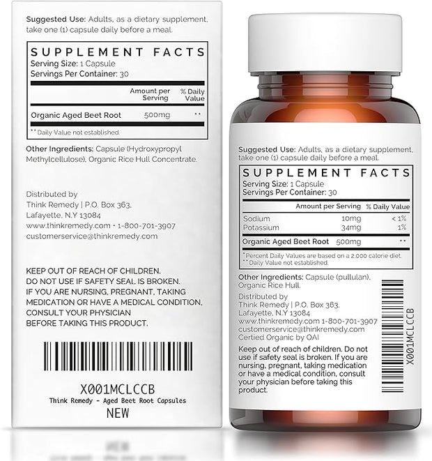 Aged Beet Root Capsules 30 Capsules