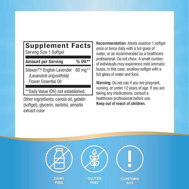 Nature's Way CalmAid, Helps Manage Stress and Tension, Clinically Studied Lavender, Non-Drowsy, 90 Softgels