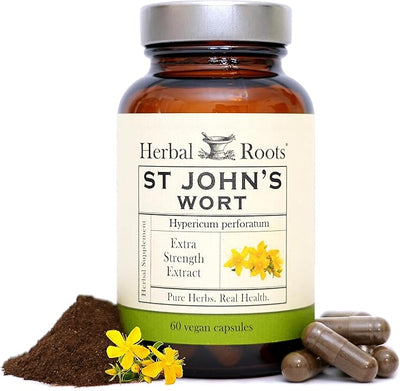 Herbal Roots St Johns Wort Capsules 450 mg 60 Vegan