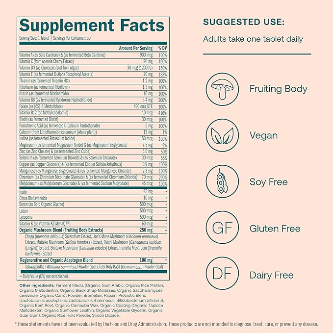 True Grace One Daily Women’s Multivitamin 40+ Fermented 30 Vegan