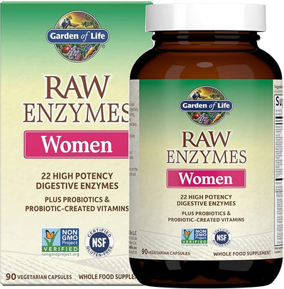 Garden of Life 22 Digestive Enzymes B12, Biotin 90 Capsules