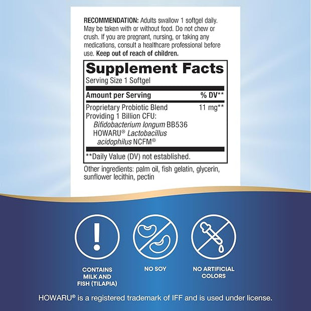 Nature's Way Acidophilus Probiotic Pearls, Supports 1 Billion 30 Softgels