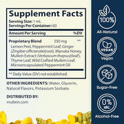 BREATHE 8-IN-1 Mullein Drops For Lungs Detox & Lung Cleanse | Peppermint, Thyme & Mullein Leaf Extract For Lungs | Lung Support Supplement For Breathing & Respiratory System- 2 fl.oz, 1 Month Supply