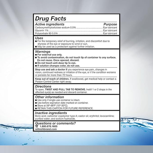 Refresh Optive Advanced Lubricant Eye Drops, 0.01 Fl 30 Count