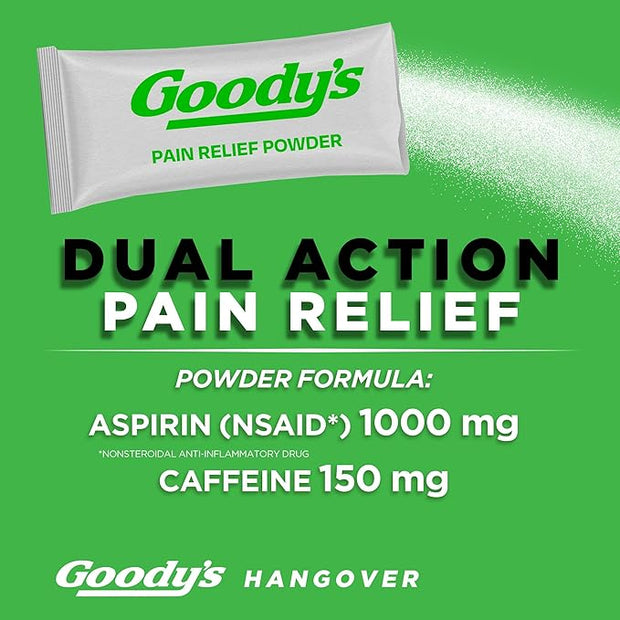 Goody's Hangover Powders, Fast Pain Relief & Boost Of Alertness, Berry Citrus Flavor Dissolve Packs, 16 Individual Packets
