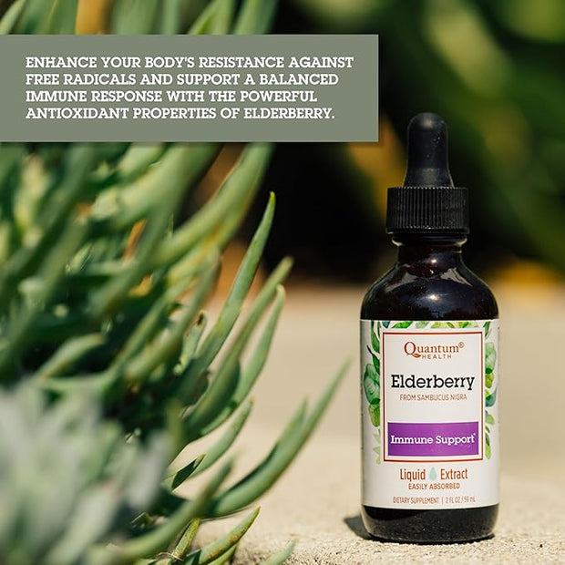 Quantum Health Black Elderberry Liquid Extract 700mg - 2 Fl