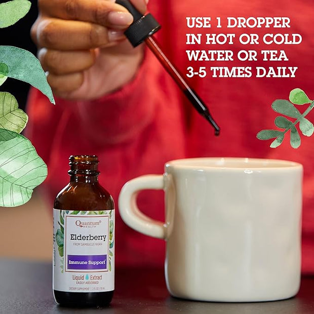 Quantum Health Black Elderberry Liquid Extract 700mg - 2 Fl