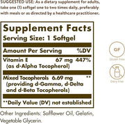 Solgar Vitamin E 67 mg (100 IU), 100 Mixed Softgels - Natural Antioxidant, Skin & Immune System Support - Naturally-Sourced Vitamin E - Gluten Free, Dairy Free - 100 Servings