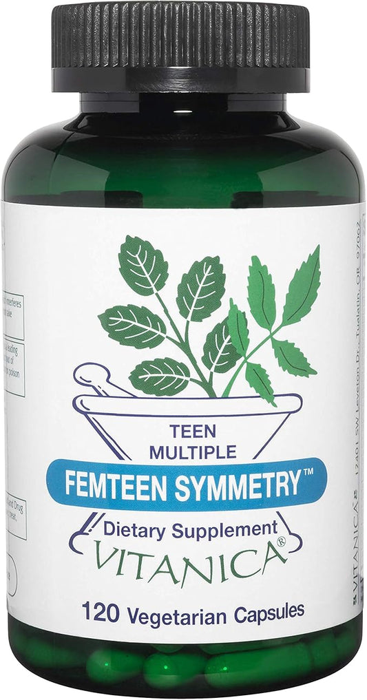 Vitanica FemTeen Symmetry, Vitamins for Teens, 120 Capsules