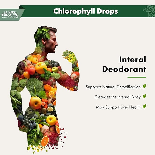 Buried Treasure Liquid Chlorophyll Drops 30 Servings.