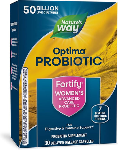 Nature's Way Fortify Optima Probiotic 50 Billion 7 Strains, 30 Capsules