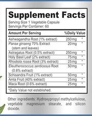 Adaptogen Stress Relief Immune Support Formula 60 Capsules