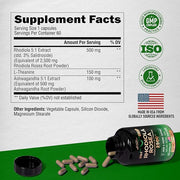 Rhodiola Rosea Supplement 2500mg 5:1 | 3% Salidroside 2 Month 60 Capsules