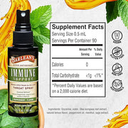 Barlean's Olive Leaf Complex Throat Spray with Peppermint, Lemon, and Sage for Itchy Throat Relief, Immune Support Supplement, Liquid Blended Extract, 1.5 oz