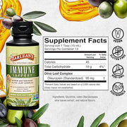 Barlean's Olive Leaf Complex Liquid Immune Support Supplement with 95mg Oleuropein Antioxidants, 8 Ounce