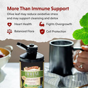 Barlean's Peppermint Olive Leaf Complex Liquid Immune Support Supplement with 95mg Oleuropein Antioxidants, 8 Ounce