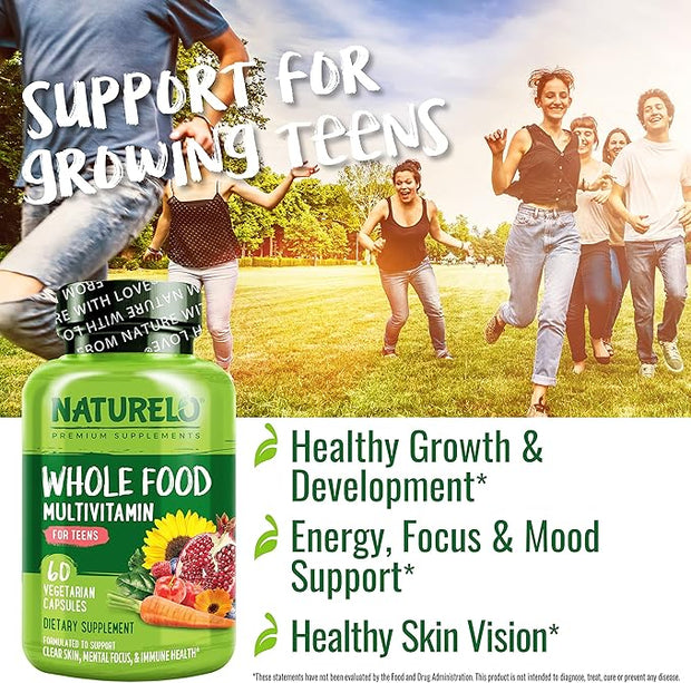 NATURELO Whole Food Multivitamin for Teens 60 Capsules