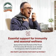 Barlean's Olive Leaf Complex Throat Spray with Peppermint, Lemon, and Sage for Itchy Throat Relief, Immune Support Supplement, Liquid Blended Extract, 1.5 oz